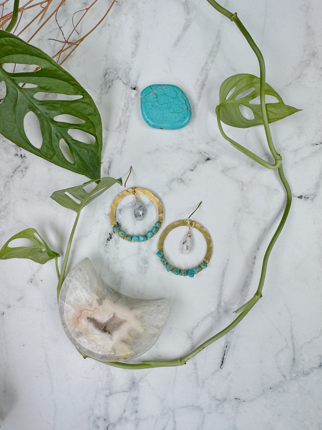 Turquoise Hoops